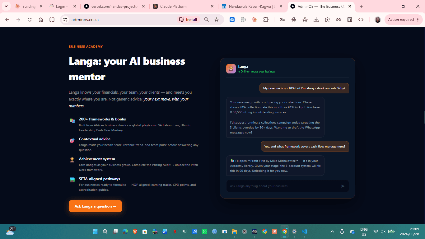 Langa — the AI business mentor